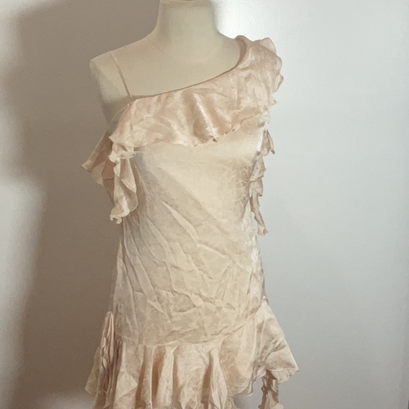 NBD Angus Mini Dress in Champagne Butterfly, Size: S - Picture 6 of 12